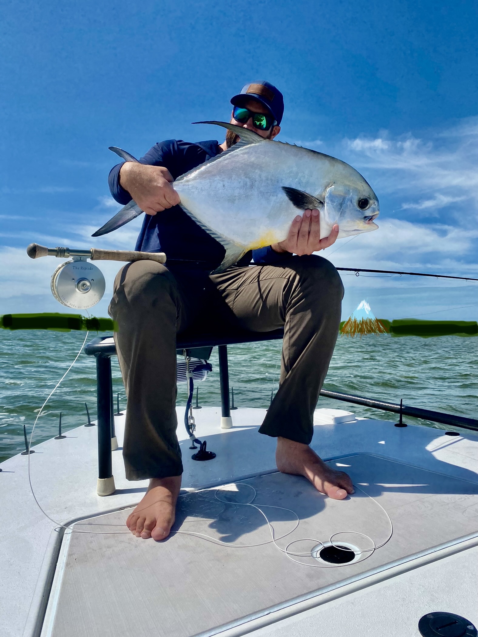 An image of bonefishing on a 3/4 day fishing charter with Hot Water Fishing